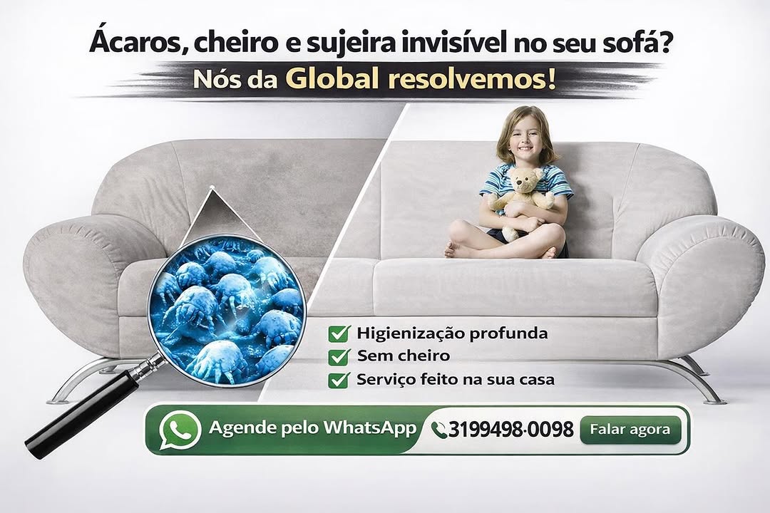 Higienização de sofá - Global Higienização